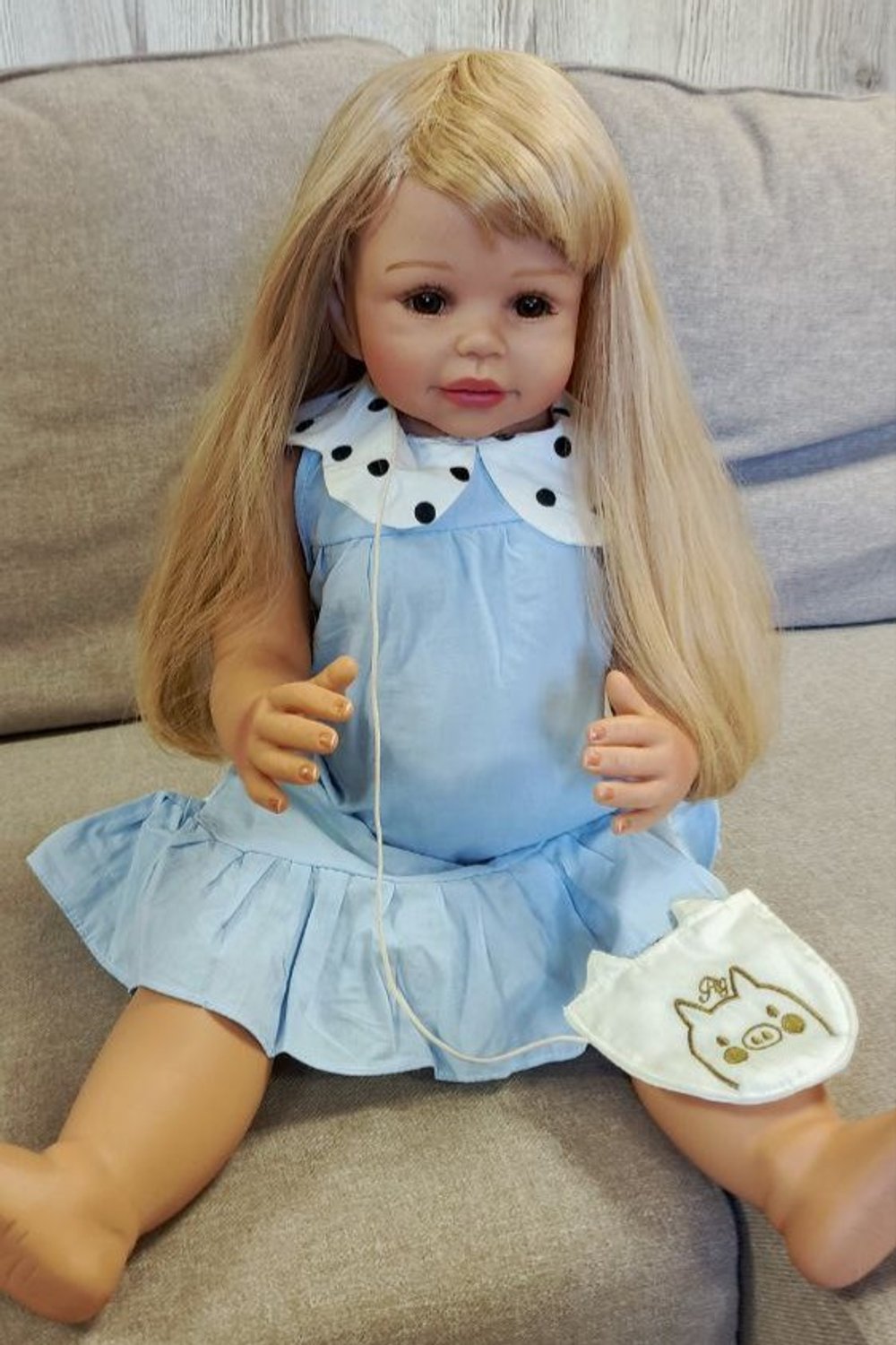 УЦЕНКА Кукла Реборн ростовая 70см в пакете (FA-254)