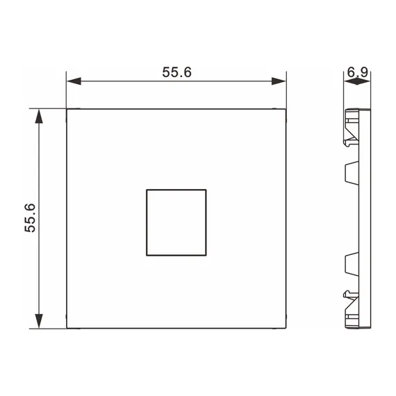 Donel A07 шампань накладка 1-я для розеток RJ45,TV,SAT,HDMI , серия DB