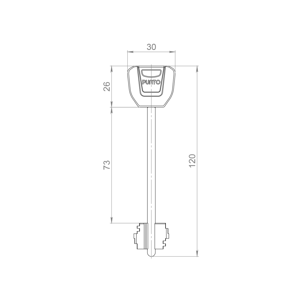 Замок врезной сувальдный MDV30/S-65.77 CP хром (длинный ключ) тех.уп.