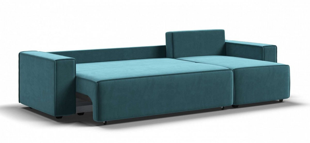 Угловой диван Норд Велюр Монолит зеленый