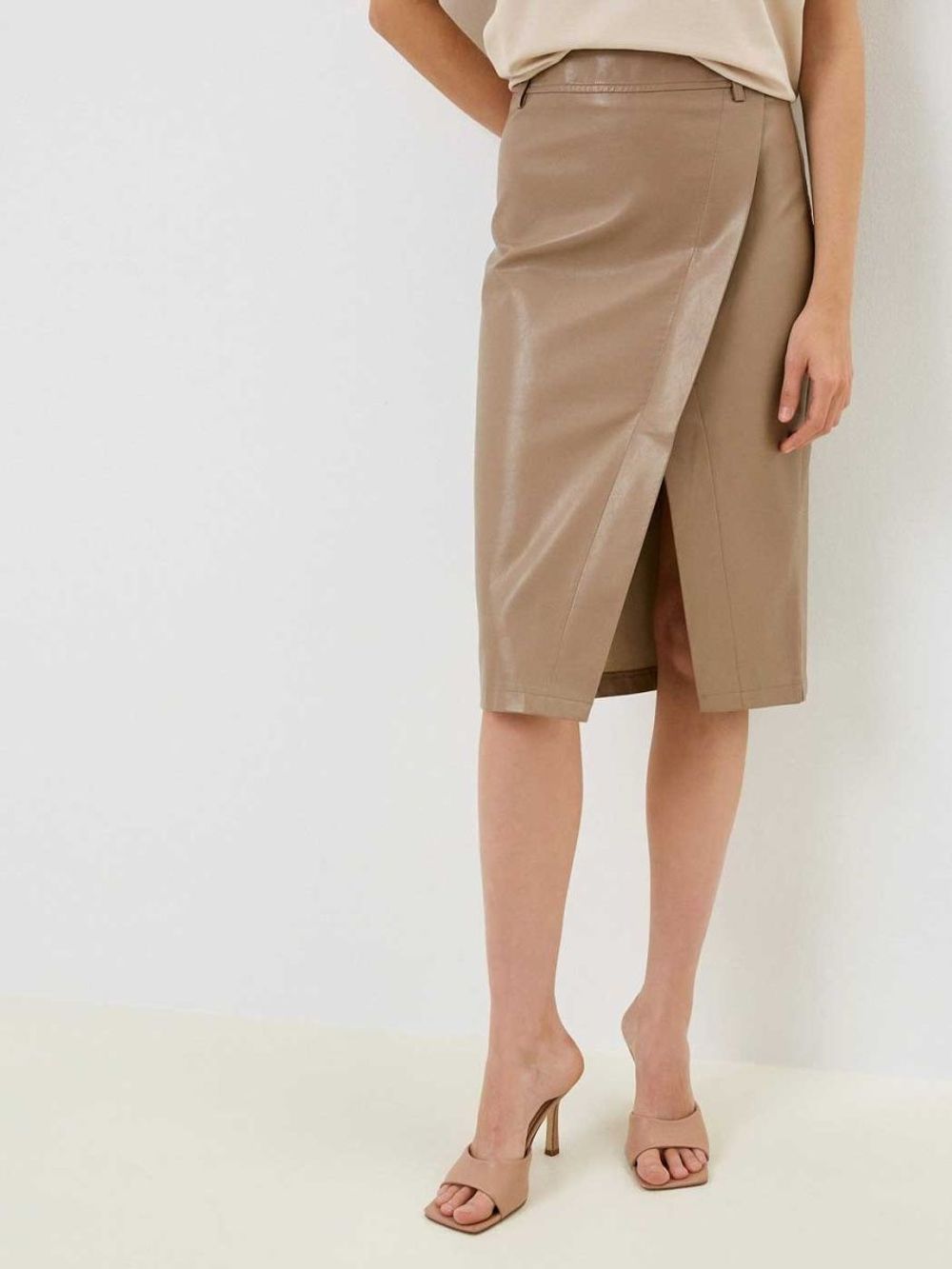 Юбка кожаная