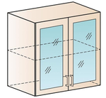 Прага Шкаф верхний 800мм (со стеклом)