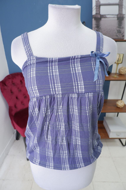 Топ из вискозы в клетку 44-46 размер