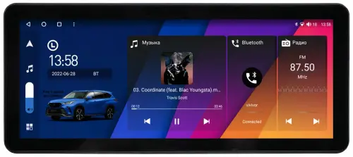 Магнитола для Jeep, Dodge 2007-2018 (207x98мм) - Canbox H-Line 0503 монитор 12.3" QLED в стиле Audi на Android 10, Быстрая, ТОП-процессор, CarPlay, 4G SIM-слот