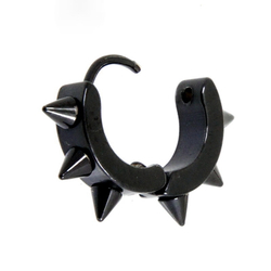 Серьга Шипы черная (6 шт)