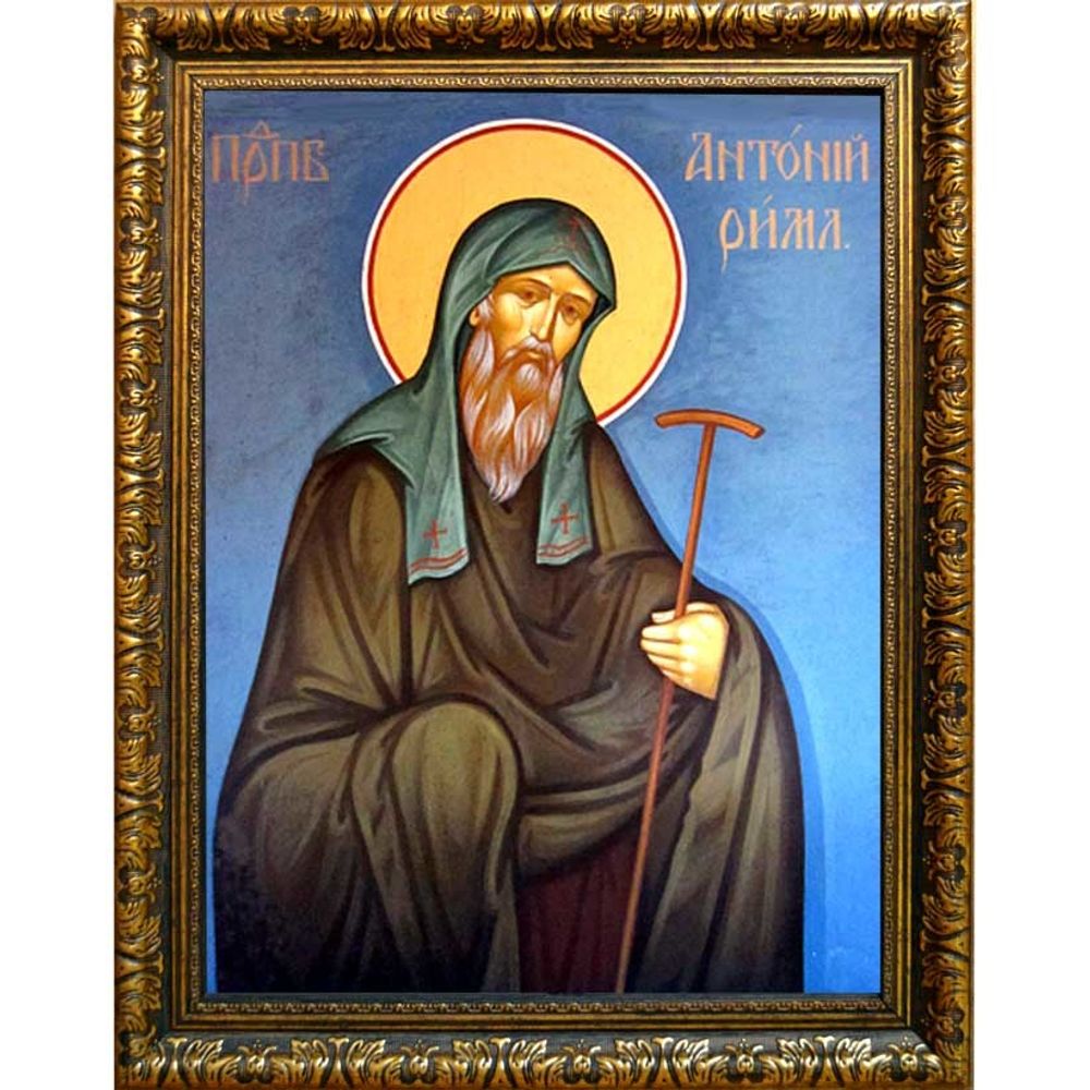 Антоний Римлянин, Новгородский, Преподобный. Икона на холсте.