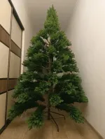 Елка с гирляндой встроенной «Юлия» (Литая хвоя) 120 см/ 1,2 м