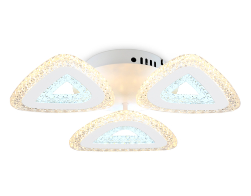 Светильник потолочный светодиодный с пультом FA4018/3 WH белый 62W 3000K+6400K/4200K/6400K+3000K D420*85 (ПДУ ИК)