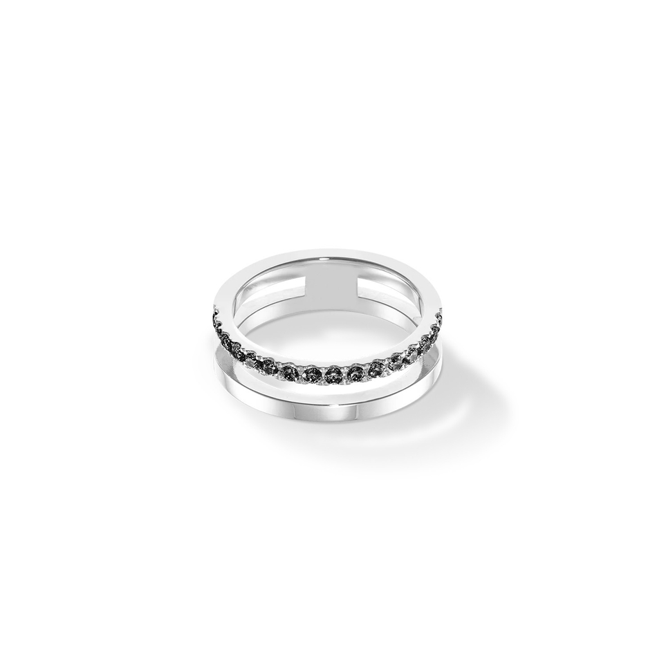 Кольцо Coeur de Lion Black-Silver 0136/40-1317 56
