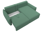 Диван угловой Лига-051 НПБ угол универсальный ЗЕЛЁНЫЙ Амур 11 зеленый