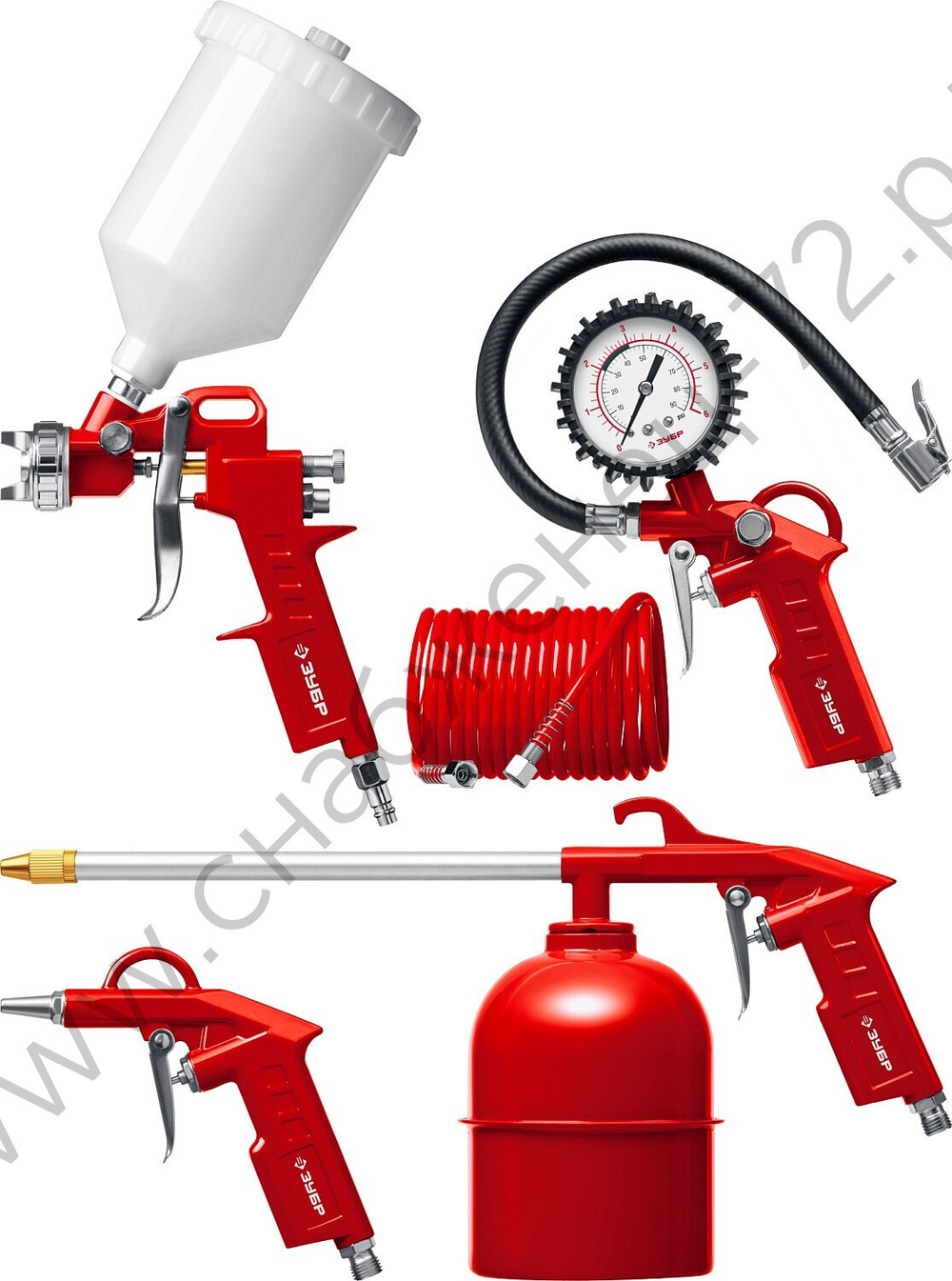 ЗУБР MS-5G, 5 предметов, универсальный набор пневмоинструмента (06459-H5)