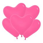 Сердце Розовый, Пастель / Rose, латексный шар