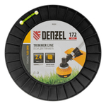 Леска для триммера зубчатый квадрат, 2,4мм х 172м, на DIN катушке FLEX CORD Denzel