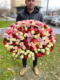 Корзина 201 роза Кения 32 см