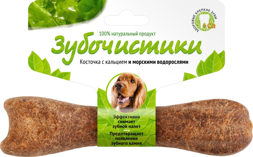 Деревенские Лакомства Зубочистики для собак средних пород со вкусом морских водорослей 95 гр.