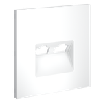 Накладка для розетки компьютерной двойной RJ45+RJ45 кат.6, S70 (белый матовый)