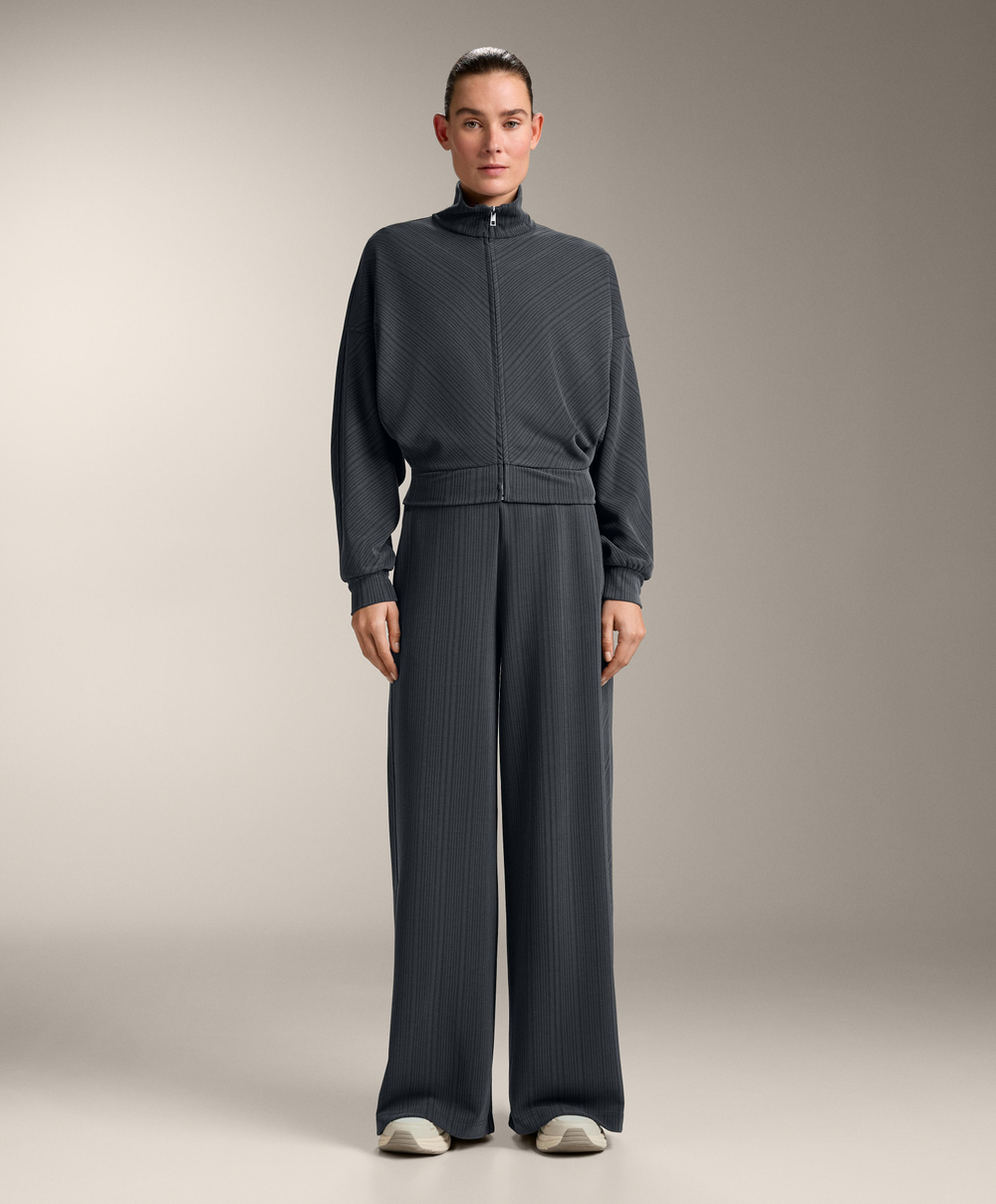 OYSHO Полосатые брюки с модалом, асфальтовый