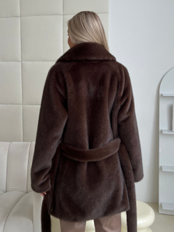 Шуба Lux миди горький шоколад