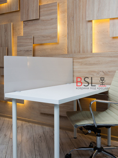 Экран на струбцинах № 05 (серые) белый прозрачный