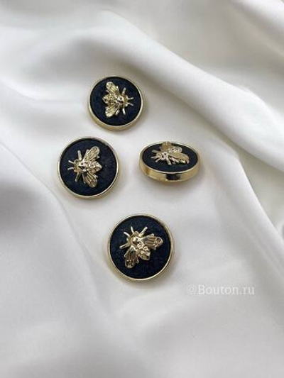 Пуговицы Гучч. пчела черные