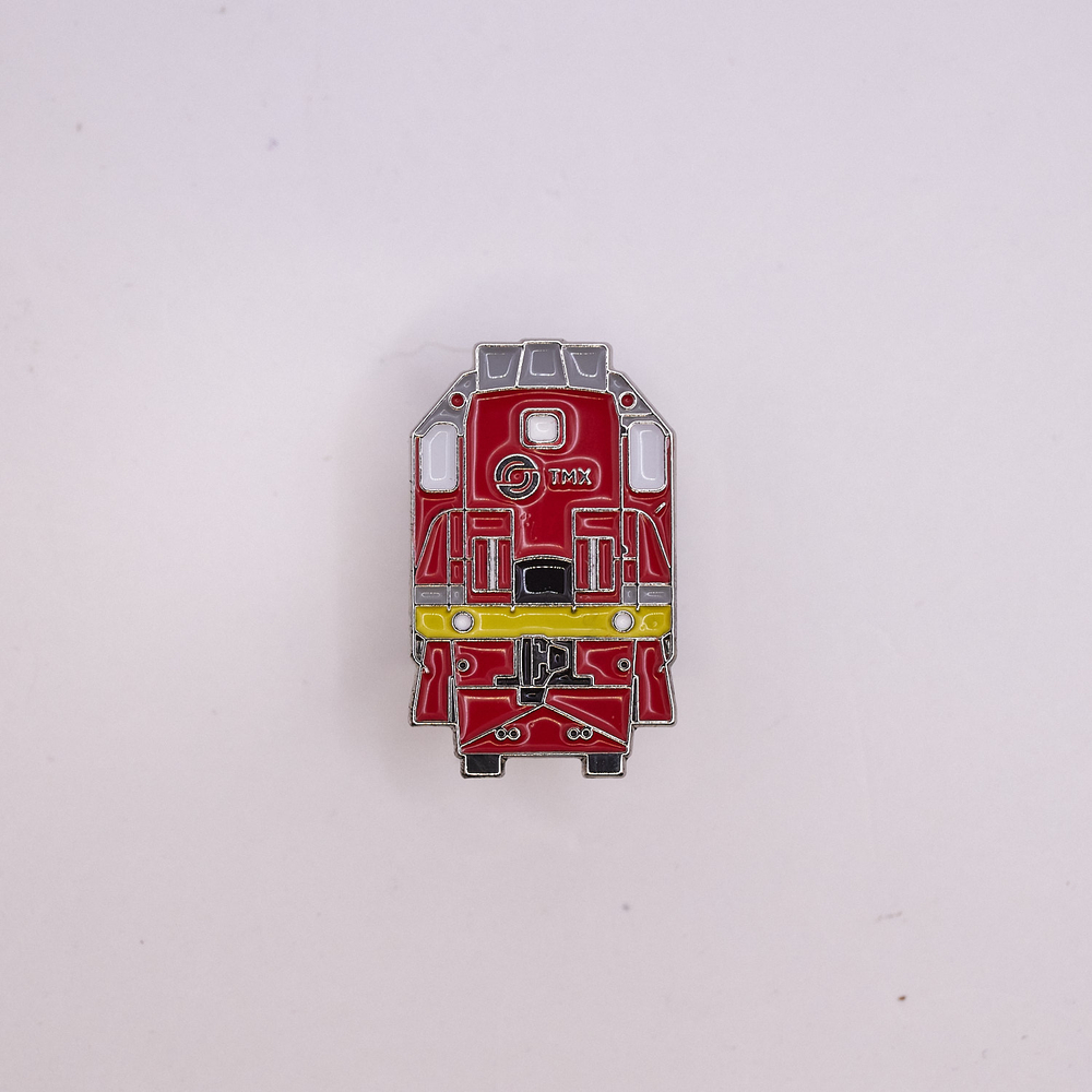 Значок тепловоз ТЭМ18ДМ красный