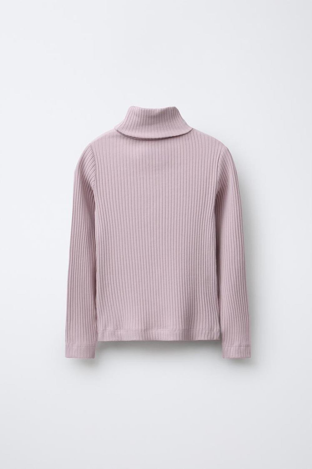 ZARA ФУТБОЛКА В РУБЧИК С ВОРОТНИКОМ-СТОЙКОЙ, РОЗОВЫЙ