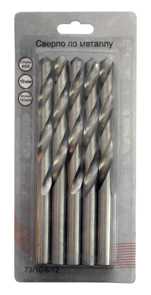 СВЕРЛО ПО МЕТАЛЛУ ВИХРЬ 10ММ HSS 5ШТ