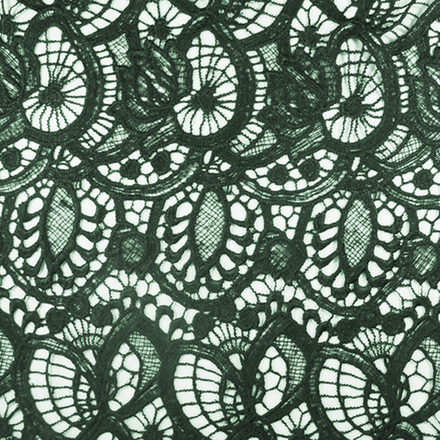 Кружевное полотно, 231 гр/м2, 115 см, т.зелёный
