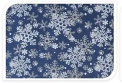 Новогодняя дорожка для стола Морозное утро 28х250 см., узор снежинки, Koopman (767611430/2)