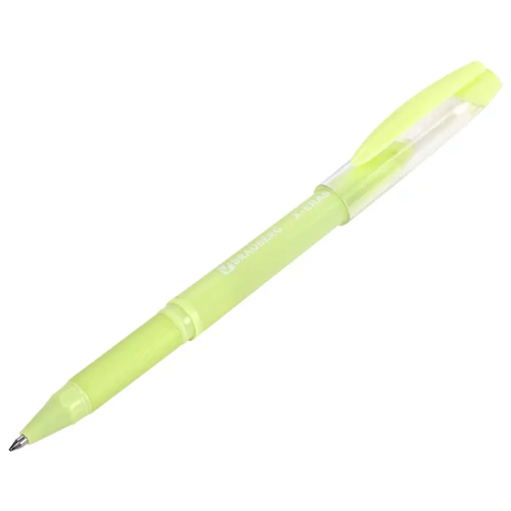 Ручка стираемая гелевая с грипом BRAUBERG X-ERASE PASTEL, 1шт, СИНЯЯ, узел 0,7 мм, линия 0,35 мм, 143953