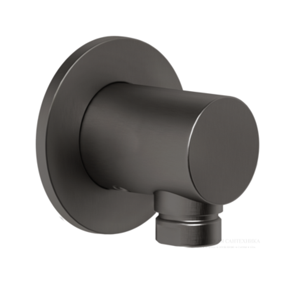 Шланговое подсоединение для душа Gessi Anello, настенное, цвет Black Metal Brushed PVD