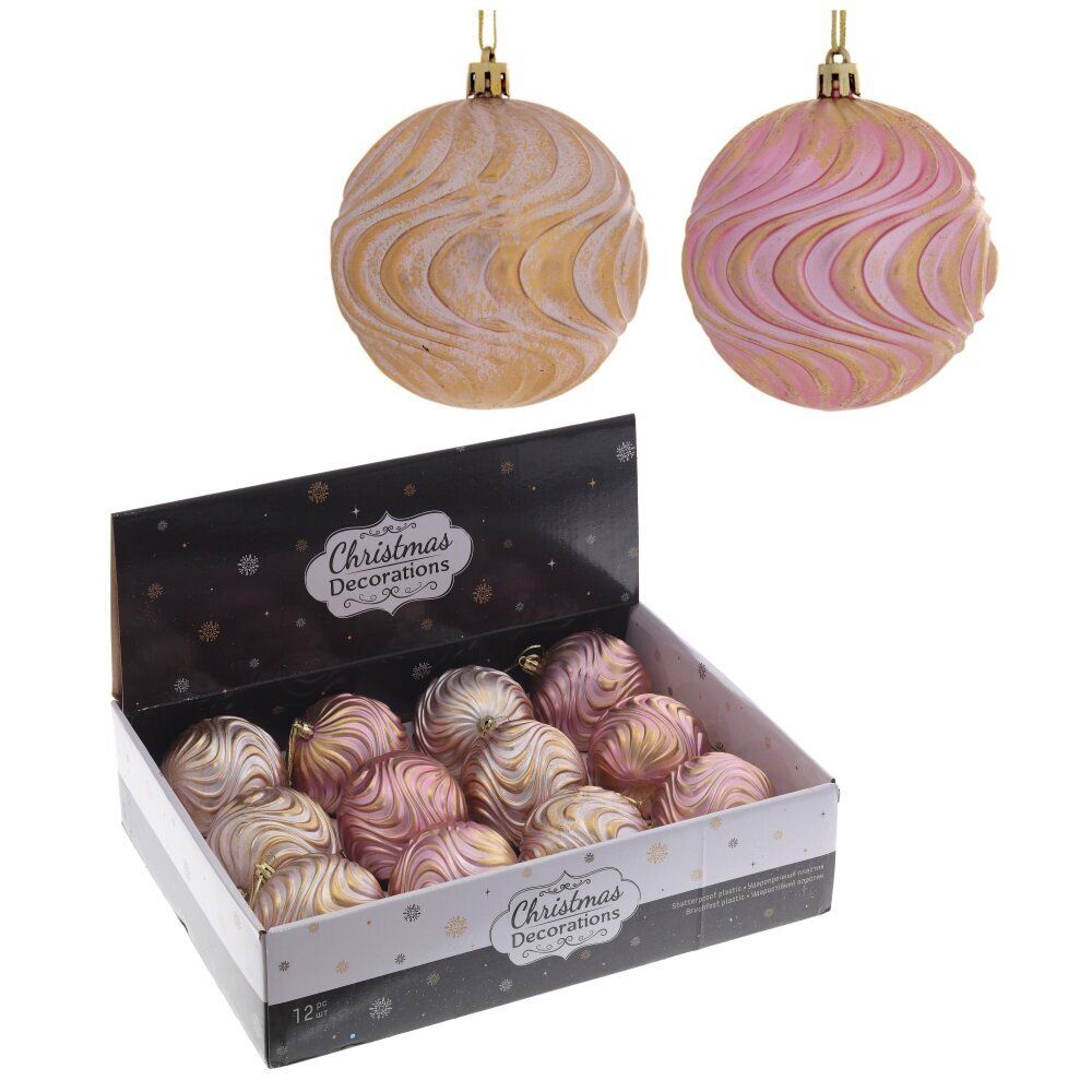 GAEM Набор из 12шт Украшение новогоднее "Шар", D 8 см, L35 W27 H8,5 см