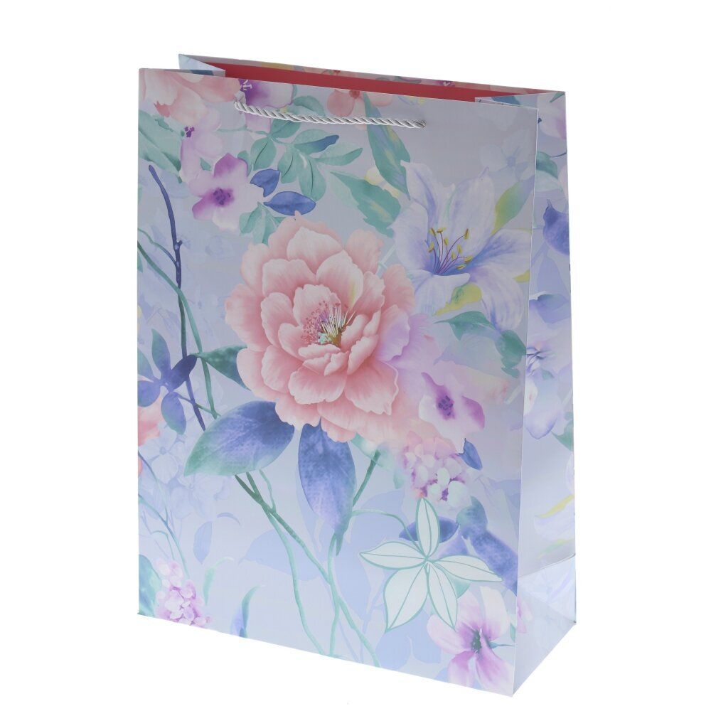 GAEM Пакет подарочный L (бумага 210г/м2, блок 12шт), L30 W12 H40 см, 4в.