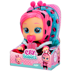 Кукла Cry Babies Dressy Леди интерактивная  божья коровка 40885