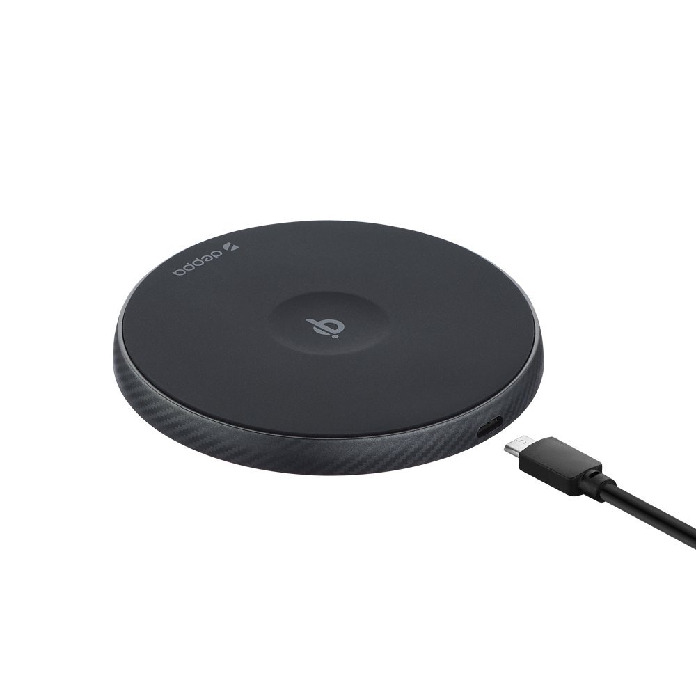Беспроводное зарядное устройство Qi Carbon Charger, 15W