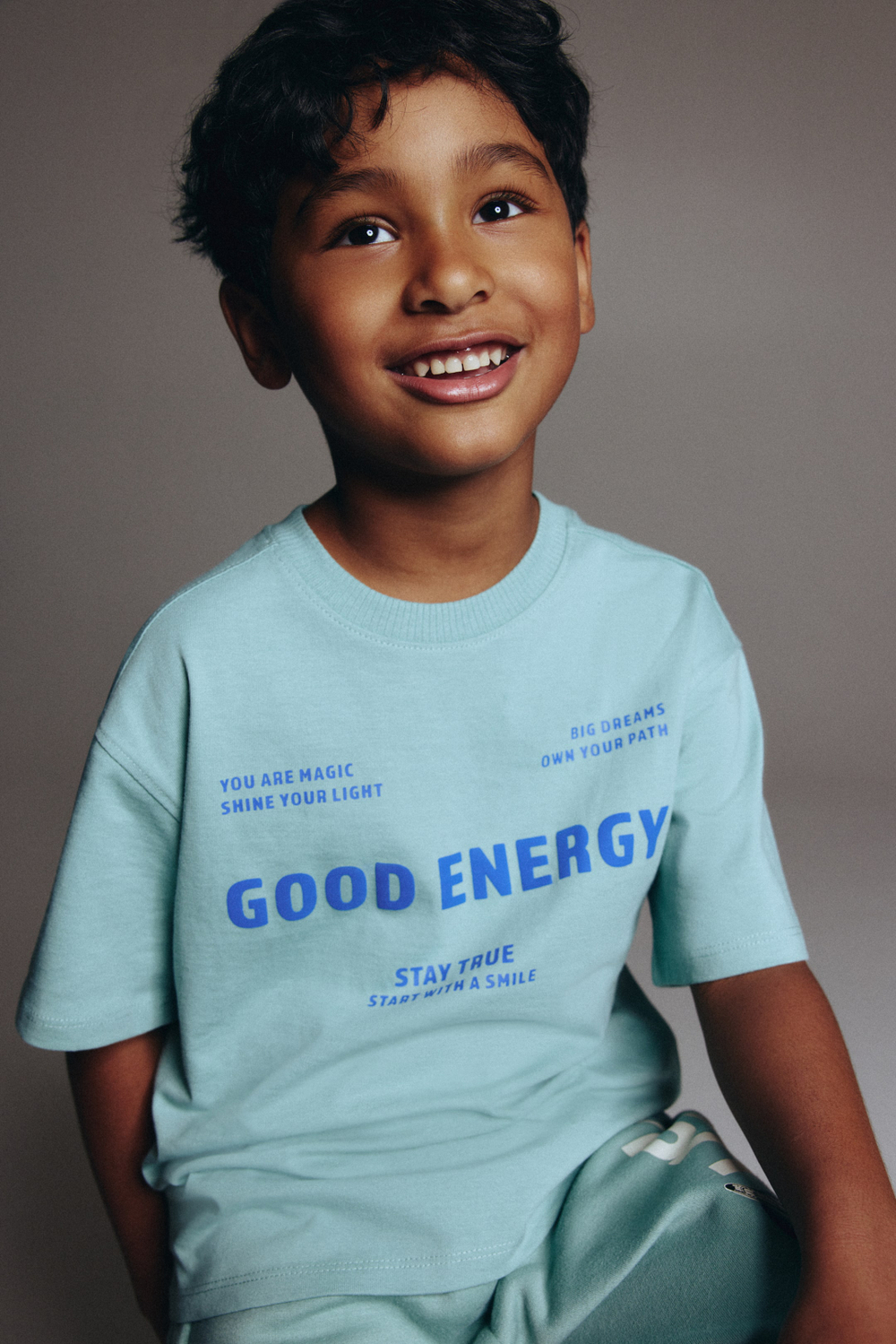 H&M Футболка с принтом, бирюзовый