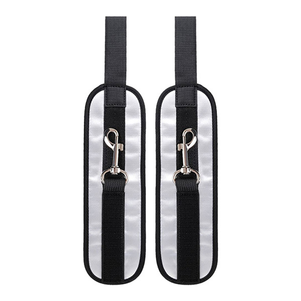 Серебристо-черные наручники ToyFa Anonymo 310107