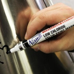 Маркер промышленный для нержавейки, Nissen LCFP, белый