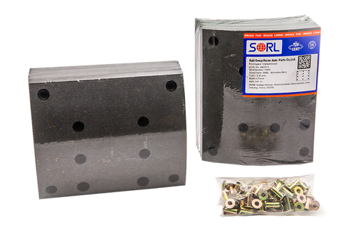 Накладка тормозная, к-т 8шт+заклепки 64шт 410x223 STD MAN, MERCEDES-BENZ (19496) SORL