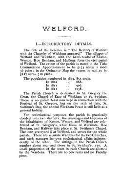 Terrier and Inventory of Church Possessions in the Parish of Welford, Berks | Henrietta M. Batson
