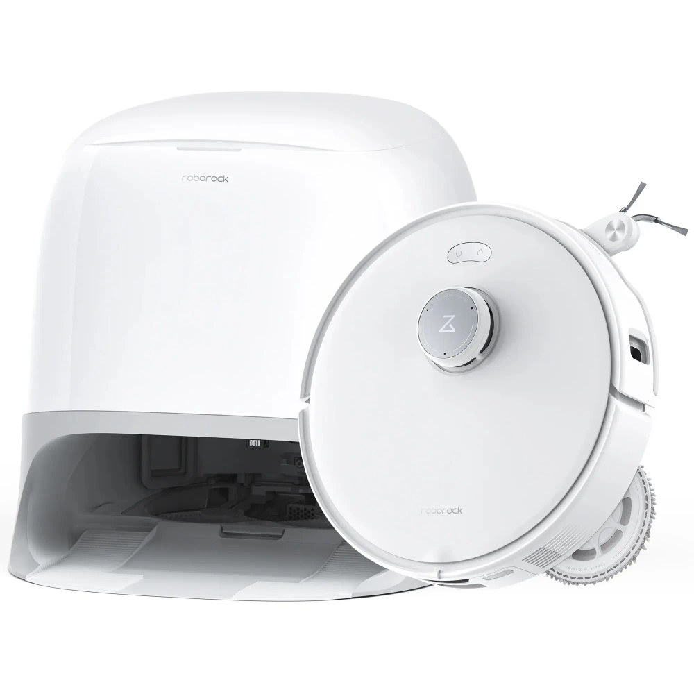 Робот-пылесос Roborock Qrevo CurvС White, со станцией самоочистки