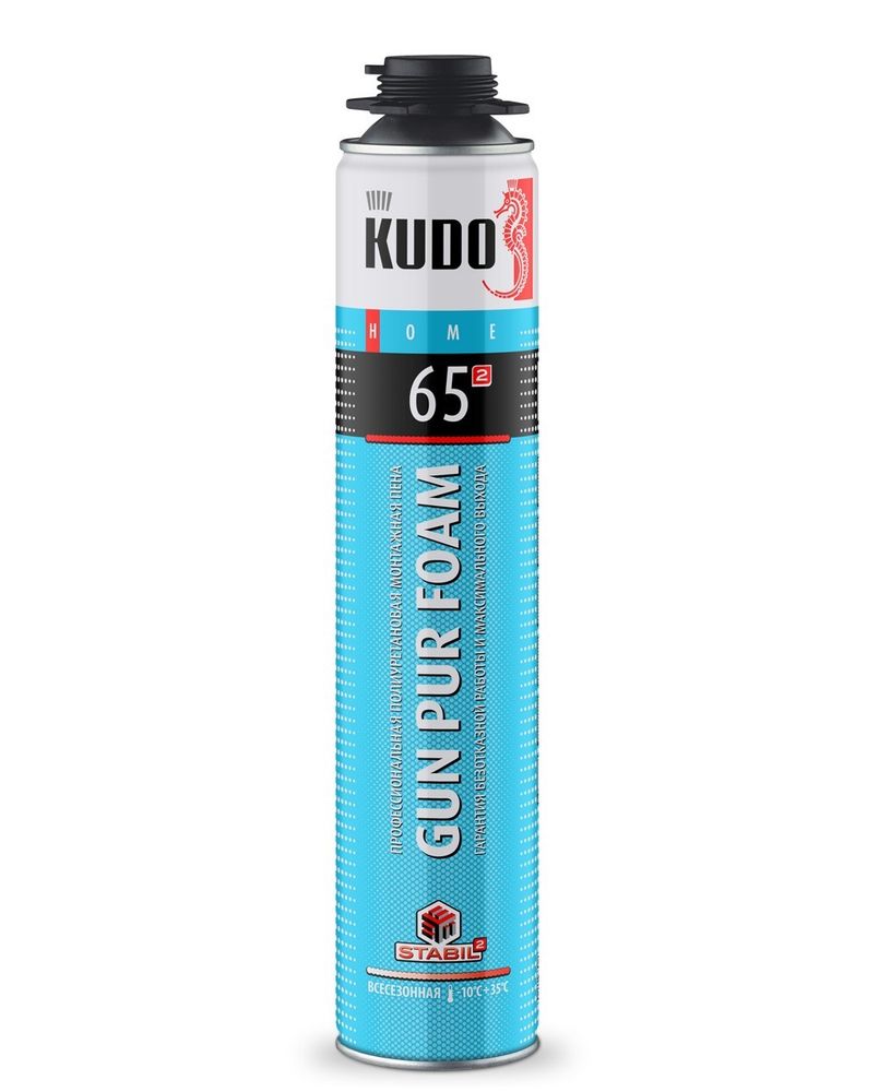 Пена монтажная KUDO HOME профи  65л  всесезонная  900г / KUPHP10U65
