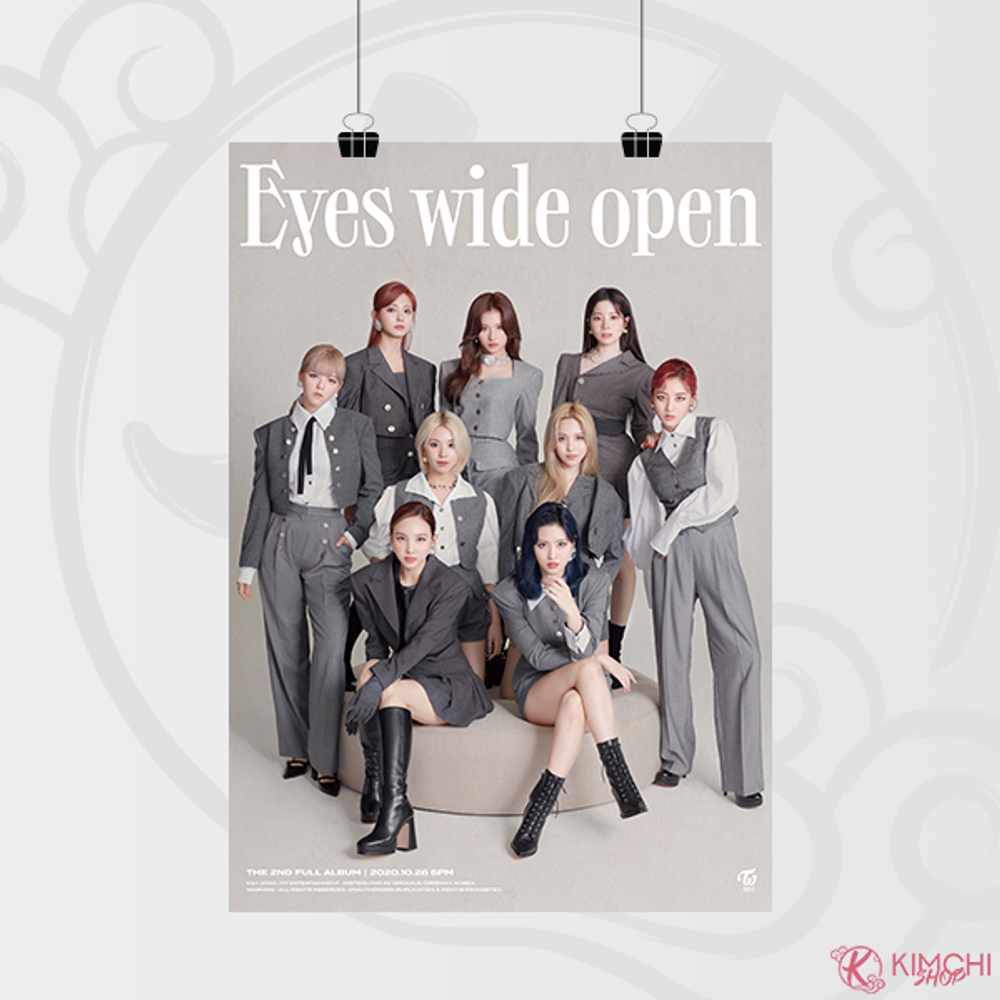 Постер А4 - TWICE - Eyes Wide Open