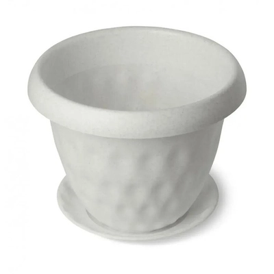 Горшок для растений Розетта 1,7л Д170 c поддоном мрамор