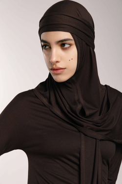 Хиджаб Молик тройка коричневый