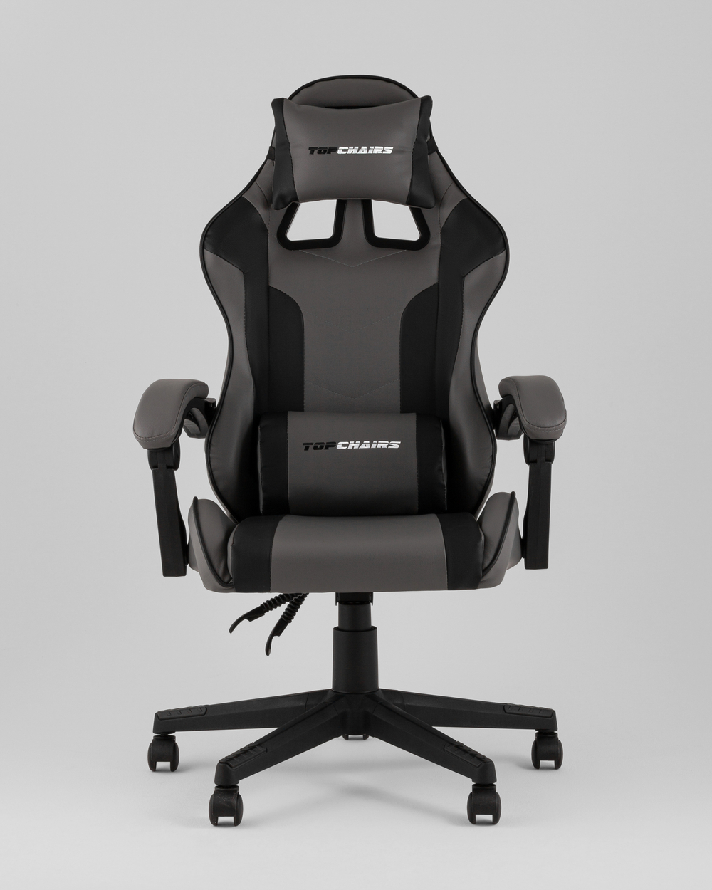 Кресло спортивное TopChairs Commander серо-черный