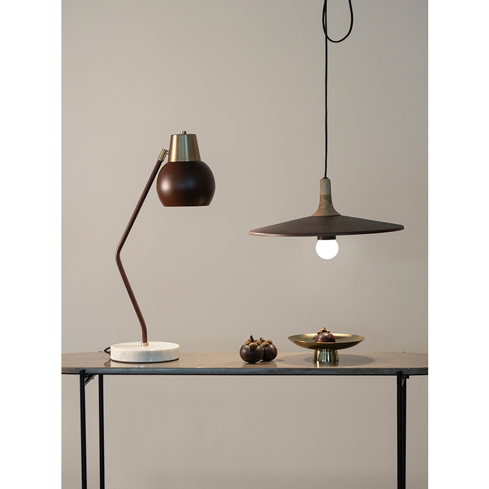 Лампа настольная rond, D18х60 см, сливовая