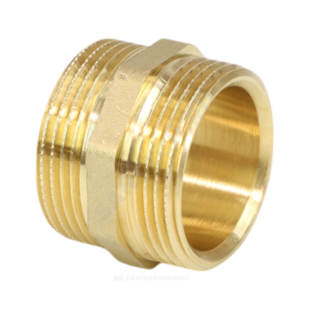 Ниппель латунь Ду 25 (1") НР LD LD.65.501.25
