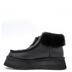 UGG Funkette Platform Boots Leather Black