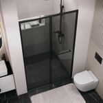Душевая дверь Grossman Style 110 100.K33.05.110.21.10 профиль Черный матовый стекло тонированное